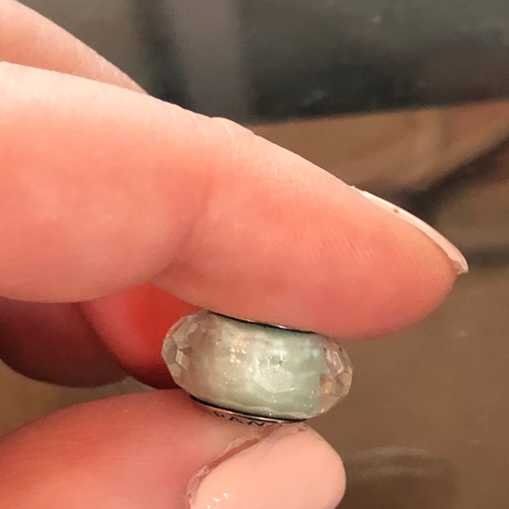 Pandora frosty mint shimmer murano charm